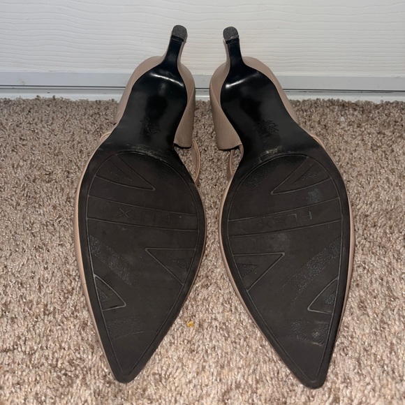 Nude Pointed Toe Pumps - Picture 3 of 3